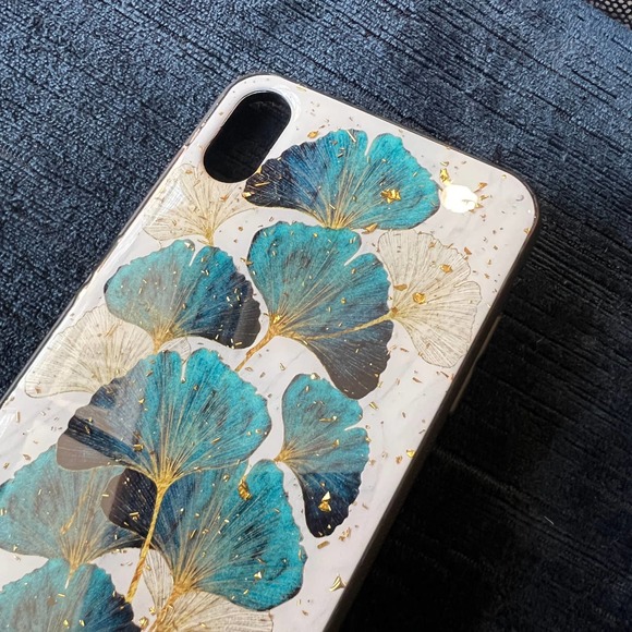 iPhone 11 Pro Max Case Blue Gold Floral Print Cover NEW - Picture 3 of 5